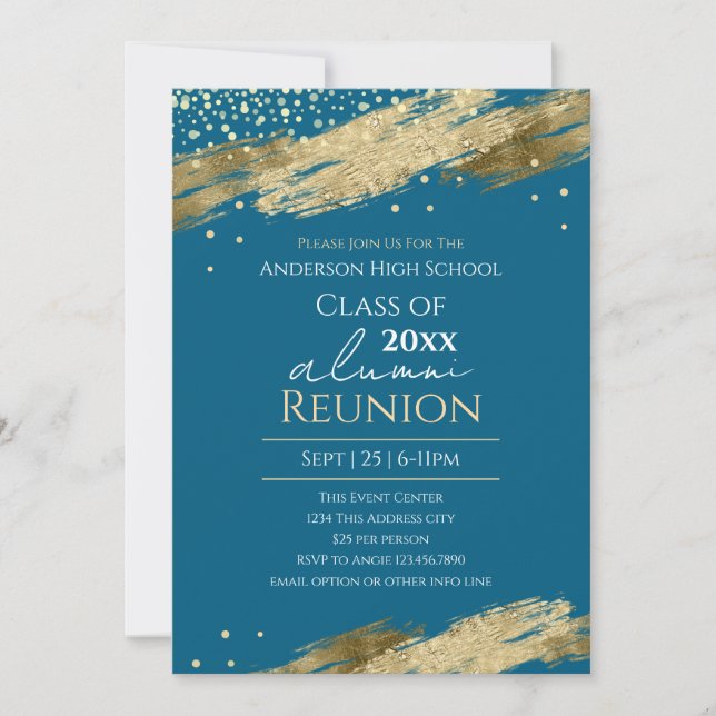 Catégorie D'Une Année Anciens Invitation À La Réun (Devant)