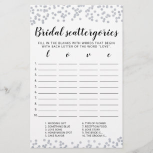 Catégories de mariage jeu modifiable Shower de mar