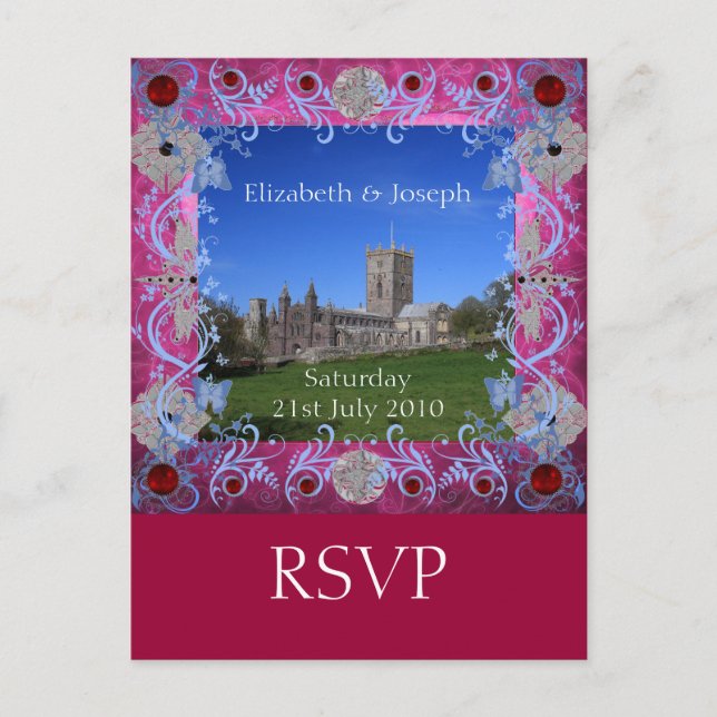 Cathedral rubies art Déco carte postale RSVP (Devant)