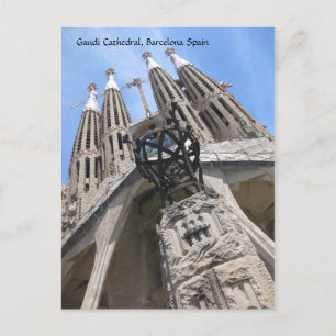Cathédrale de Gaudi, carte postale de Barcelone