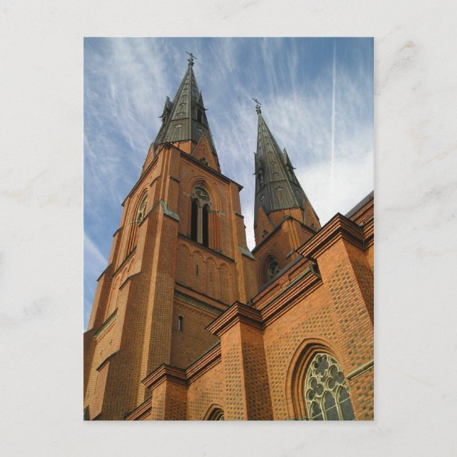 Cathédrale d'Uppsala Suède Carte postale (Devant)