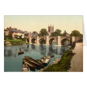 Cathédrale et Wye Bridge, Hereford, Herefordshire