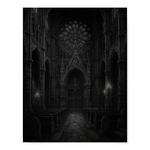 Cathédrale gothique en affiche Noir + Blanc