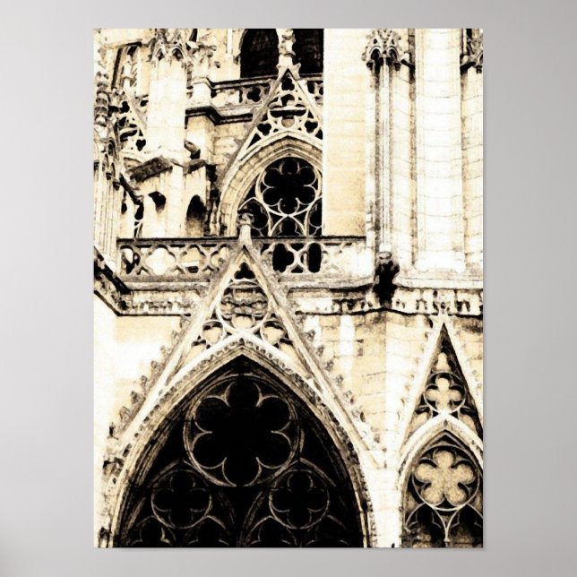 Cathédrale gothique ~ Poster / Imprimer (Devant)