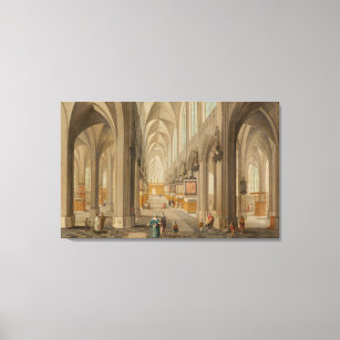 Cathédrale Médiévale Peinture intérieure toile Imp