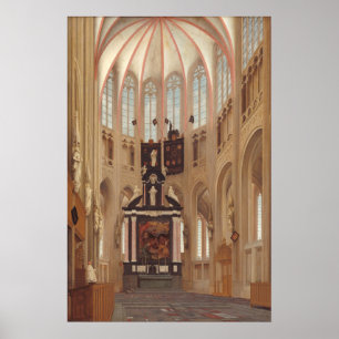 Cathédrale Saint John - P Saenredam Poster d'art