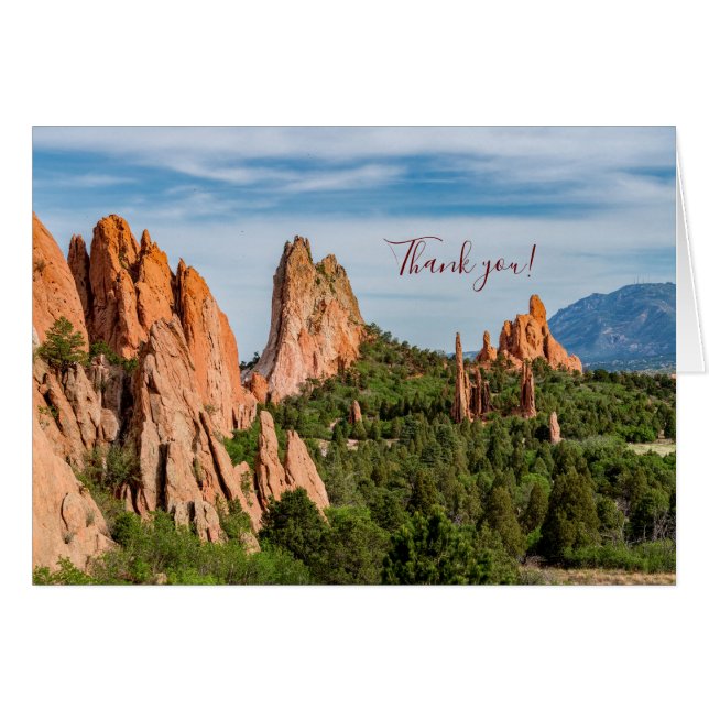 Cathédrale Spires Formations Colorado Merci Carte  (Devant Horizontal)