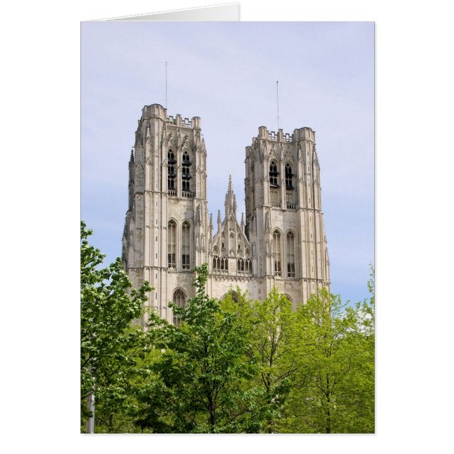 Cathédrale St Michel & Gudule, Bruxelles, Belgique (Devant)