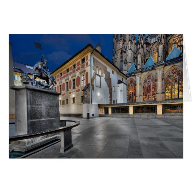 Cathédrale St.Vitus de Prague la nuit (Devant horizontal)