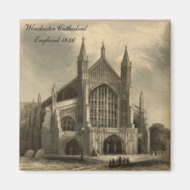 Cathédrales d'Angleterre : Winchester 1836 Magnet (Devant)