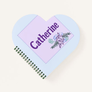 Catherine Aqua Rose Carnet cardiaque