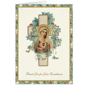 Catholic CŒUR IMMACULÉ DE MARIE Condoléances Funé
