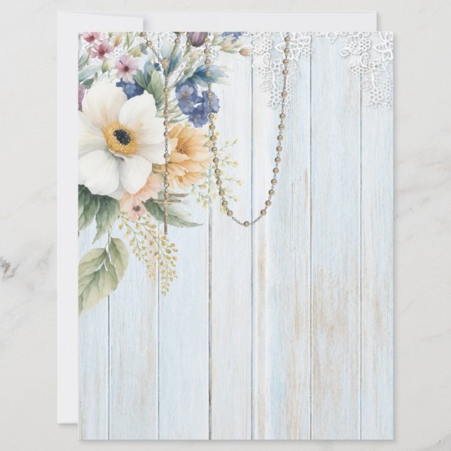 Catholic Holy Rosary Bouquet Floral  (Devant)
