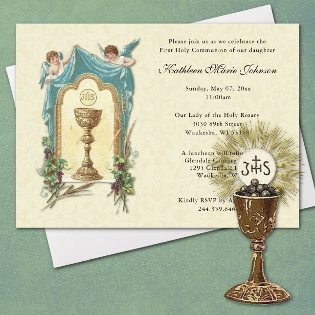 Catholic Jesus First Communion Invitations (Créateur téléchargé)