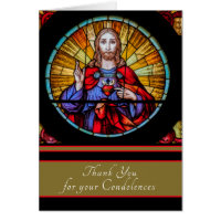 Catholic Jésus Sacré-Cœur Condoléances Merci