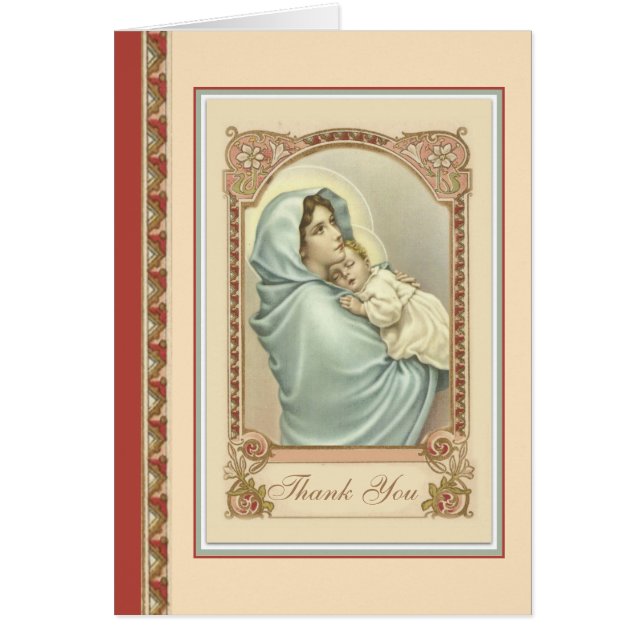 Catholic Mother Mary  Bébé Jésus Merci (Devant)