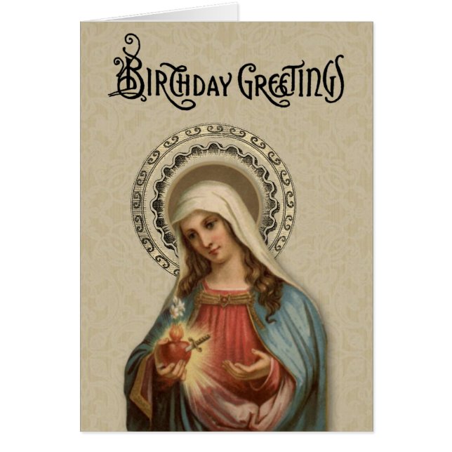 Catholic Vierge Marie Religieuse Vintage (Devant)