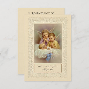 Catholique Baby Boy Baptismal Souvenir Carte Saint