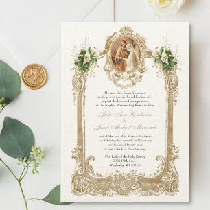 CATHOLIQUE CALLA LILY MARIAGE INVITATIONS