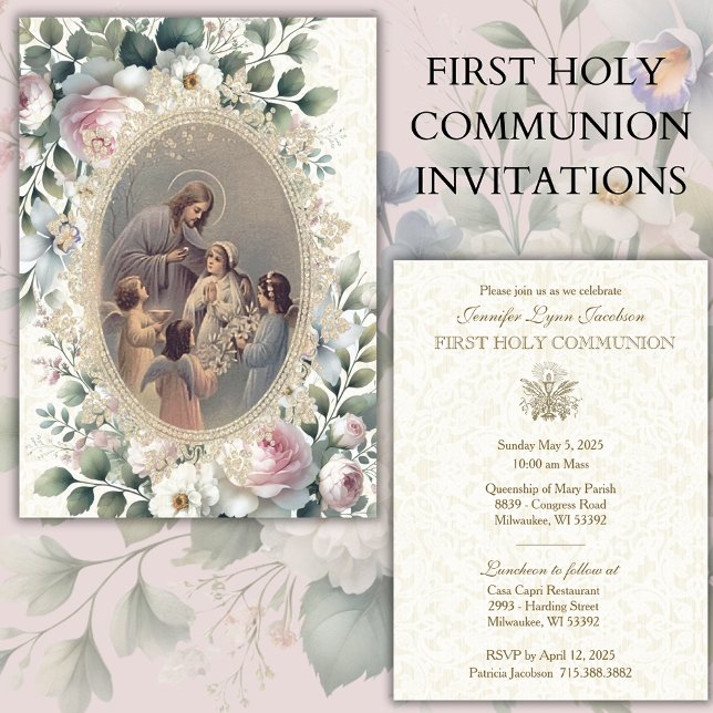 Catholique Première Communion Invitation (Créateur téléchargé)