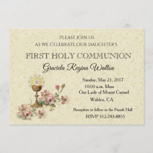 Catholique Première Sainte Communion Invitations C
