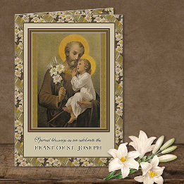 Catholique Saint-Joseph Fête de la carte de prière