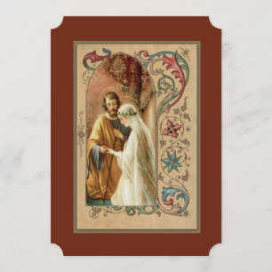 Catholique traditionnelle Faire-part de mariage nu