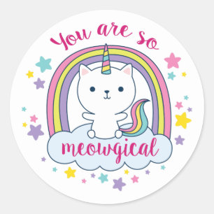 Caticorn Autocollant Blanc