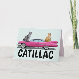 CATILLAC CHAT ROSE CLASSIQUE CARTES D'ANNIVERSAIRE