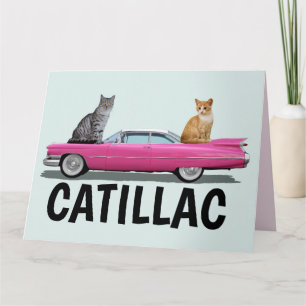 CATILLAC CHAT ROSE CLASSIQUE VOITURE grandes carte