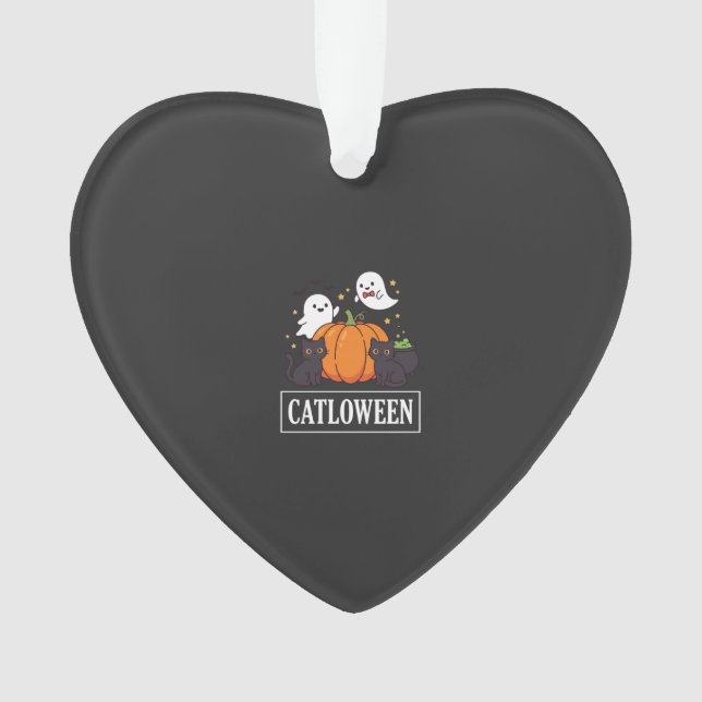 Catloween Drôle Chat Halloween Fantôme Citrouille  (devant)