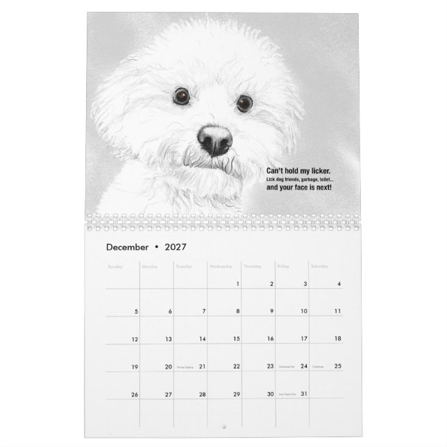 Cats et chiens 2021 Calendrier Haiku (Dec 2027)