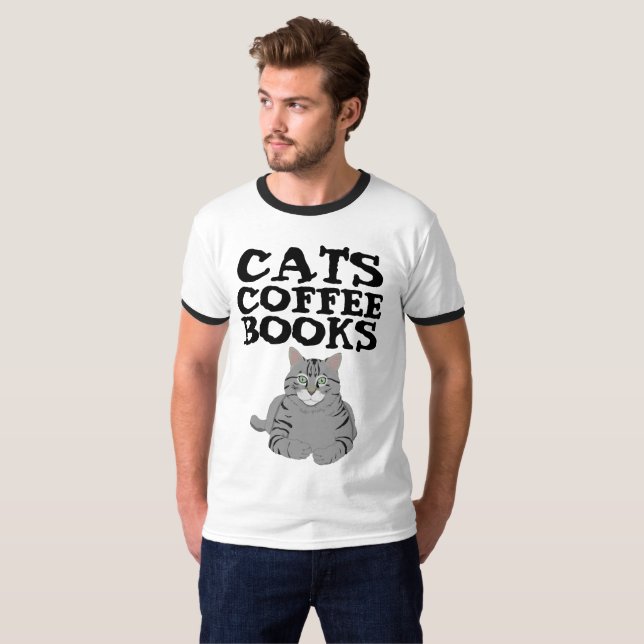 CATS LIVRES DE CAFÉ T-shirts (Devant entier)
