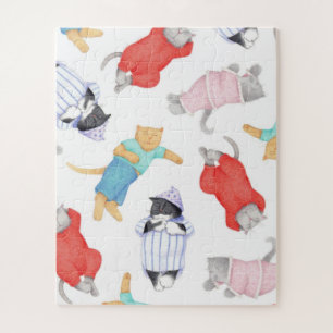 CATS PYJAMAS 16"X20" Grand Puzzle en Pièces