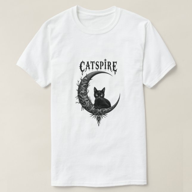 CATSPIRE : Lune gothique et conception de T-shirts (Design devant)