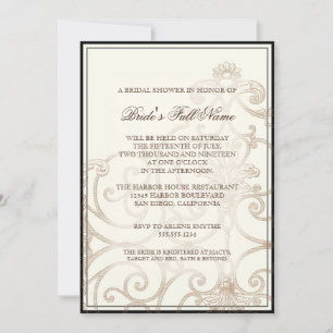 Cattleya Orchid Black Cream - Invitation Fête des