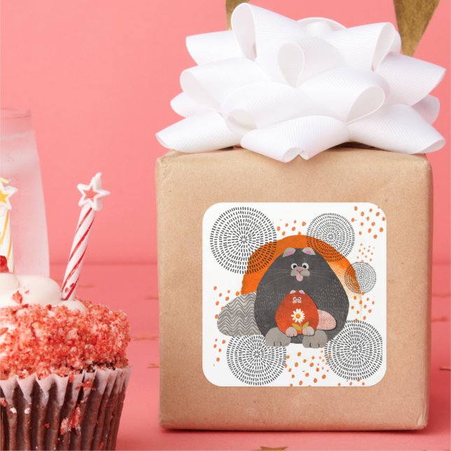 CATZ PAJAMAZ stickers 2 tailles (Fête)