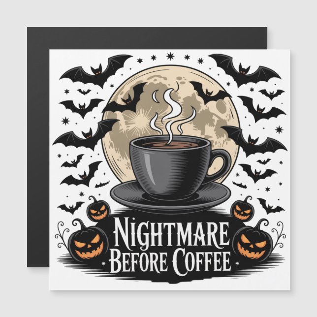 Cauchemar d'Halloween avant le café (Devant / Derrière)