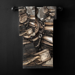 Cauldron à vapeur orné Spellbooks et horloges