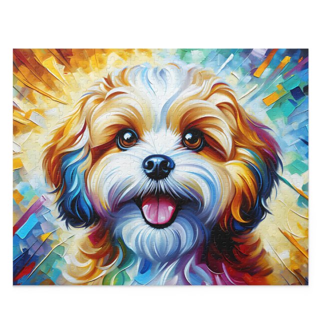 Cavachon Puzzle : Cavalier Bichon Sable et Blanc (Cavachon Puzzle: Sable and White Cavalier Bichon Jigsaw)