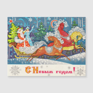 Cavalerie fabuleuse menée par le Père Noël et Snow
