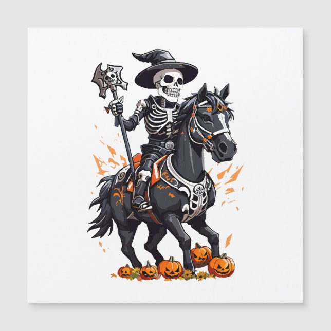 Cavalier de cheval squelette (Devant)