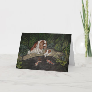 Cavalier King charles carte de voeux spaniel