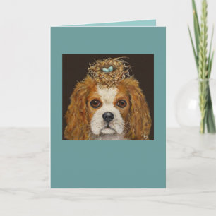 Cavalier King Charles Spaniel avec carte de nid