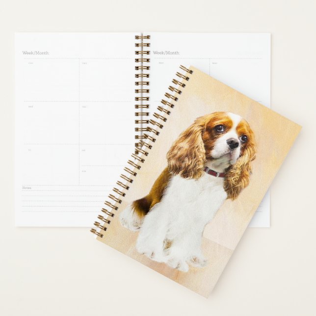Cavalier King Charles Spaniel Peinture originale (Devant avec enveloppe)