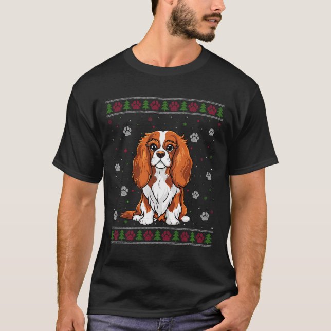 Cavalier King Charles Spaniel Sweat de Noël Do (Devant)