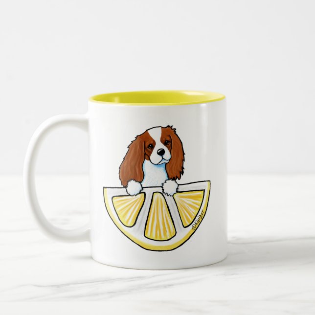 Cavalier Life Lemons Mug à café à deux tons (Gauche)