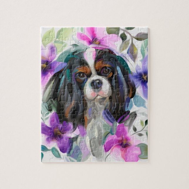 cavalier roi charles spaniel PUZZLE | Tricolore (Vertical)