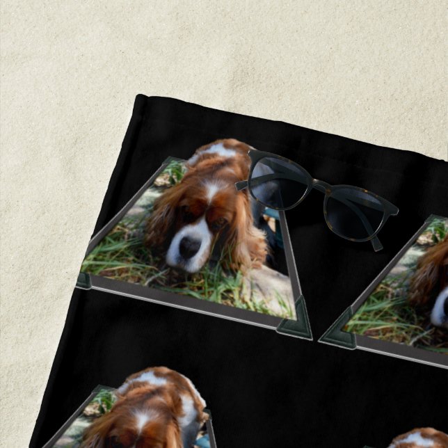 Cavalier Spaniel Popout, serviette de plage (En situation)
