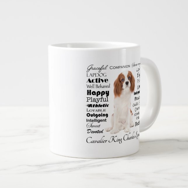 Cavalier Traits Jumbo Mug (Devant droit)